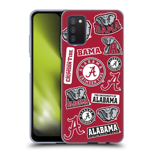 University Of Alabama UA The University Of Alabama Art Collage Soft Gel Case for Samsung Galaxy A03s (2021)