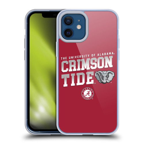University Of Alabama UA The University Of Alabama Crimson Tide Soft Gel Case for Apple iPhone 12 / iPhone 12 Pro
