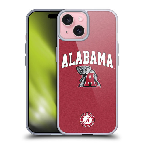University Of Alabama UA The University Of Alabama Campus Logotype Soft Gel Case for Apple iPhone 15
