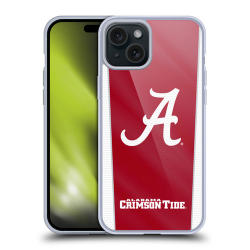 University Of Alabama UA The University Of Alabama Banner Soft Gel Case for Apple iPhone 15 Plus