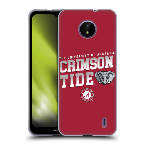 University Of Alabama UA The University Of Alabama Crimson Tide Soft Gel Case for Nokia C10 / C20