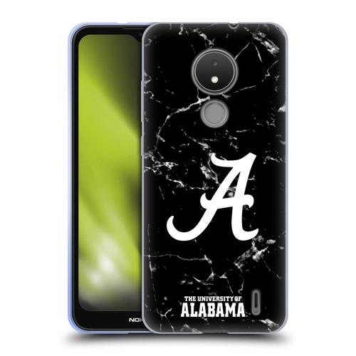 University Of Alabama UA The University Of Alabama Black And White Marble Soft Gel Case for Nokia C21