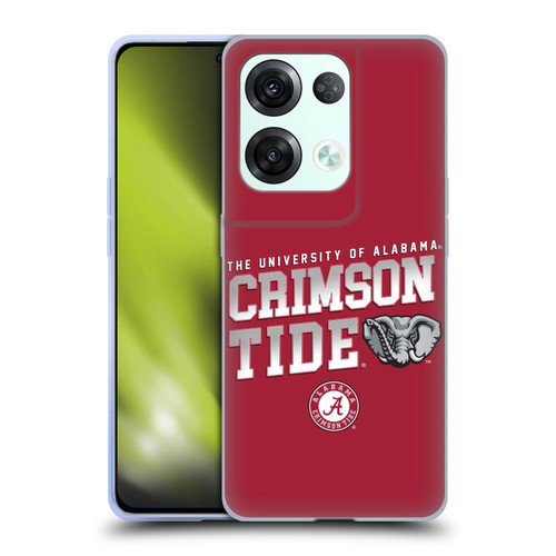University Of Alabama UA The University Of Alabama Crimson Tide Soft Gel Case for OPPO Reno8 Pro