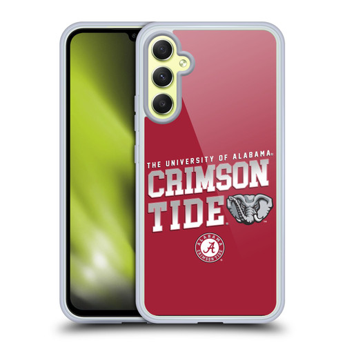 University Of Alabama UA The University Of Alabama Crimson Tide Soft Gel Case for Samsung Galaxy A34 5G