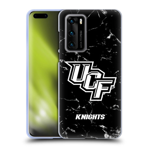 University Of Central Florida UCF University Of Central Florida Black And White Marble Soft Gel Case for Huawei P40 5G
