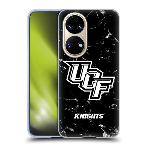 University Of Central Florida UCF University Of Central Florida Black And White Marble Soft Gel Case for Huawei P50