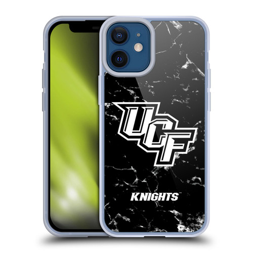 University Of Central Florida UCF University Of Central Florida Black And White Marble Soft Gel Case for Apple iPhone 12 Mini