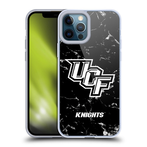 University Of Central Florida UCF University Of Central Florida Black And White Marble Soft Gel Case for Apple iPhone 12 Pro Max