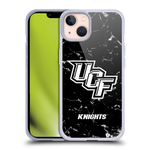 University Of Central Florida UCF University Of Central Florida Black And White Marble Soft Gel Case for Apple iPhone 13