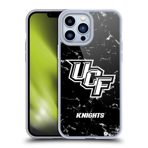 University Of Central Florida UCF University Of Central Florida Black And White Marble Soft Gel Case for Apple iPhone 13 Pro Max