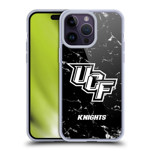 University Of Central Florida UCF University Of Central Florida Black And White Marble Soft Gel Case for Apple iPhone 14 Pro Max