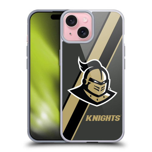 University Of Central Florida UCF University Of Central Florida Stripes Soft Gel Case for Apple iPhone 15