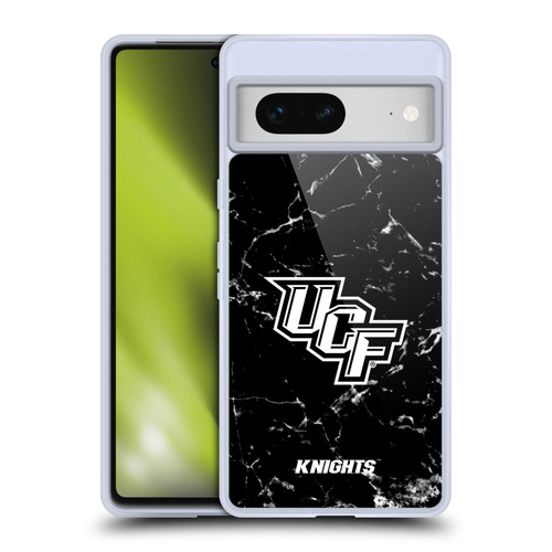 University Of Central Florida UCF University Of Central Florida Black And White Marble Soft Gel Case for Google Pixel 7