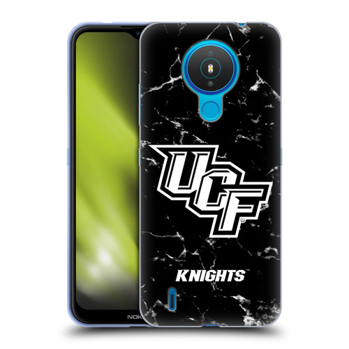 University Of Central Florida UCF University Of Central Florida Black And White Marble Soft Gel Case for Nokia 1.4