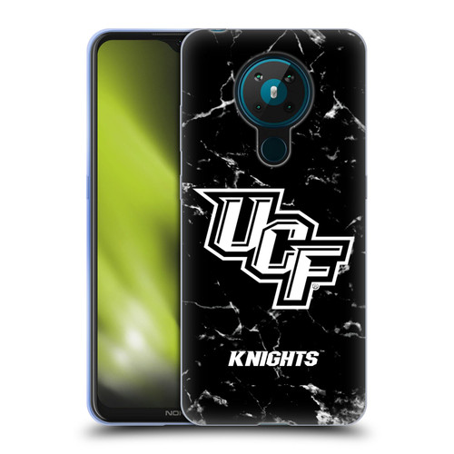 University Of Central Florida UCF University Of Central Florida Black And White Marble Soft Gel Case for Nokia 5.3