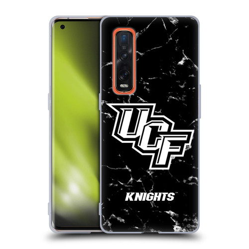 University Of Central Florida UCF University Of Central Florida Black And White Marble Soft Gel Case for OPPO Find X2 Pro 5G