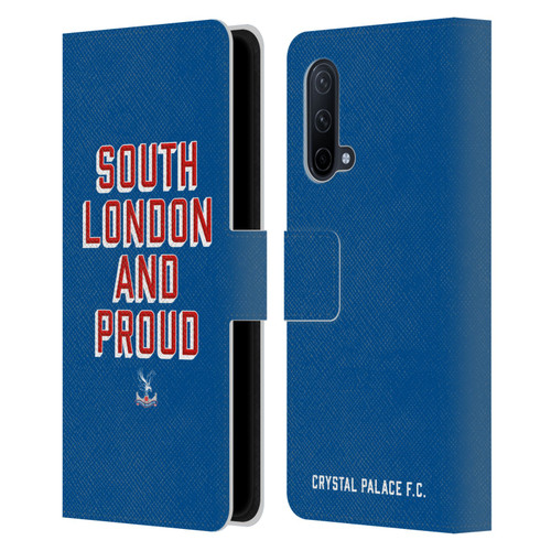 Crystal Palace FC Crest South London And Proud Leather Book Wallet Case Cover For OnePlus Nord CE 5G