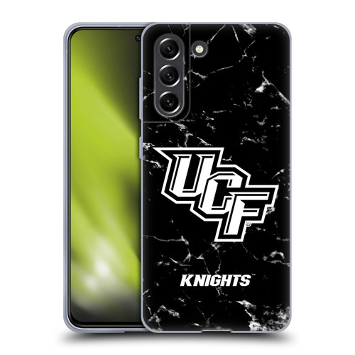 University Of Central Florida UCF University Of Central Florida Black And White Marble Soft Gel Case for Samsung Galaxy S21 FE 5G