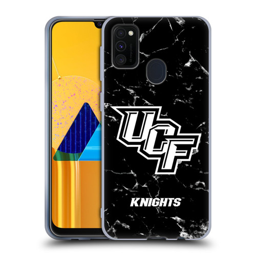 University Of Central Florida UCF University Of Central Florida Black And White Marble Soft Gel Case for Samsung Galaxy M30s (2019)/M21 (2020)