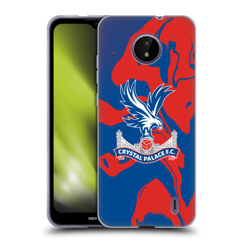 Crystal Palace FC Crest Red And Blue Marble Soft Gel Case for Nokia C10 / C20