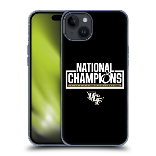 University Of Central Florida UCF 2 National Champions 1 Soft Gel Case for Apple iPhone 15 Plus