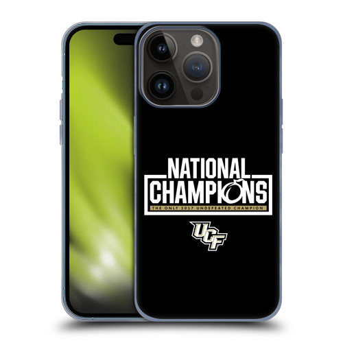 University Of Central Florida UCF 2 National Champions 1 Soft Gel Case for Apple iPhone 15 Pro
