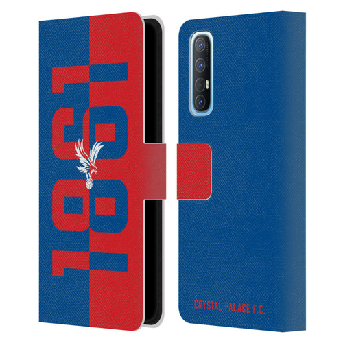 Crystal Palace FC Crest 1861 Leather Book Wallet Case Cover For OPPO Find X2 Neo 5G