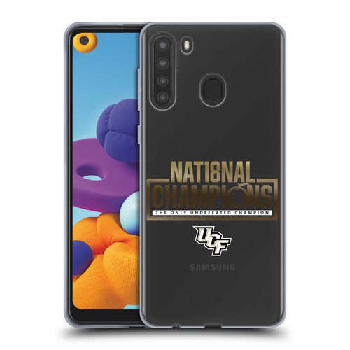 University Of Central Florida UCF 2 National Champions 3 Soft Gel Case for Samsung Galaxy A21 (2020)