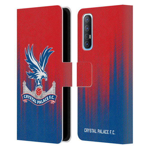 Crystal Palace FC Crest Halftone Leather Book Wallet Case Cover For OPPO Find X2 Neo 5G