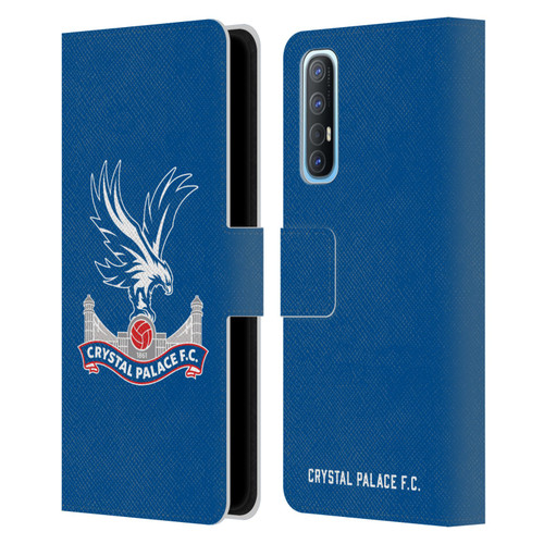 Crystal Palace FC Crest Plain Leather Book Wallet Case Cover For OPPO Find X2 Neo 5G