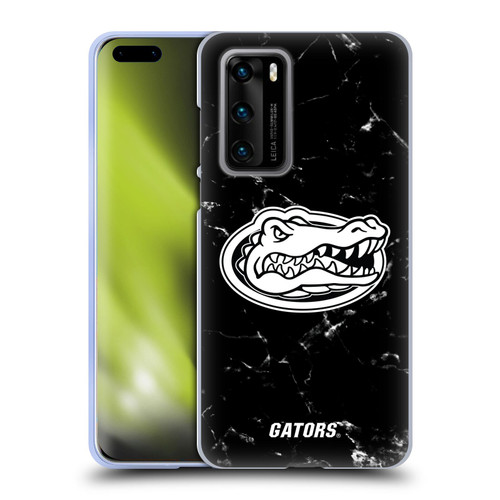 University Of Florida UF University Of Florida Black And White Marble Soft Gel Case for Huawei P40 5G