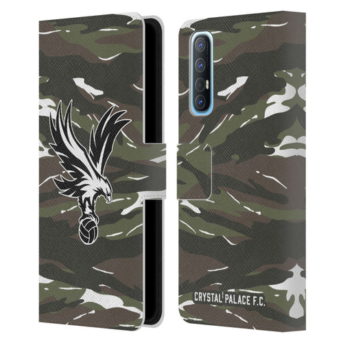 Crystal Palace FC Crest Woodland Camouflage Leather Book Wallet Case Cover For OPPO Find X2 Neo 5G
