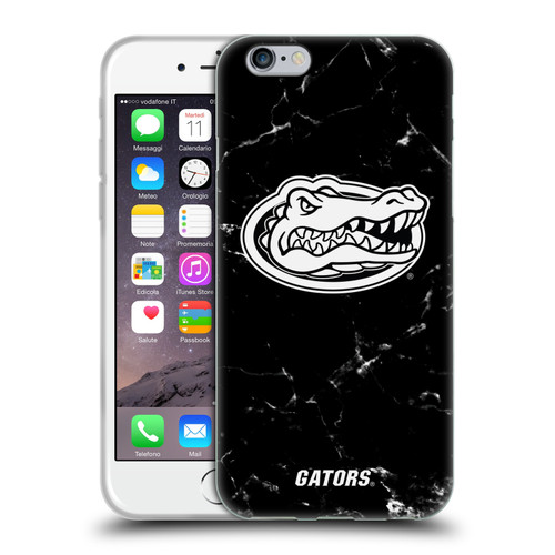 University Of Florida UF University Of Florida Black And White Marble Soft Gel Case for Apple iPhone 6 / iPhone 6s