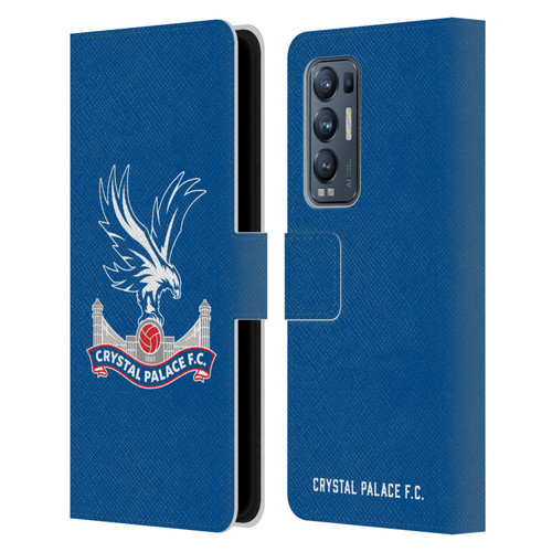 Crystal Palace FC Crest Plain Leather Book Wallet Case Cover For OPPO Find X3 Neo / Reno5 Pro+ 5G