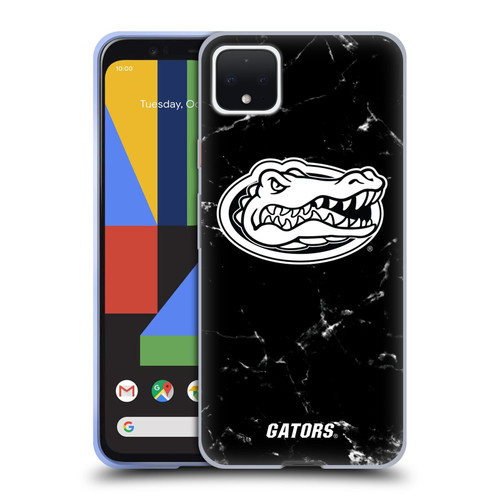 University Of Florida UF University Of Florida Black And White Marble Soft Gel Case for Google Pixel 4 XL