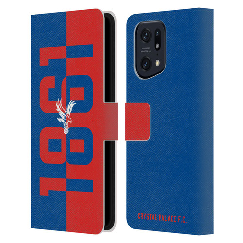 Crystal Palace FC Crest 1861 Leather Book Wallet Case Cover For OPPO Find X5 Pro