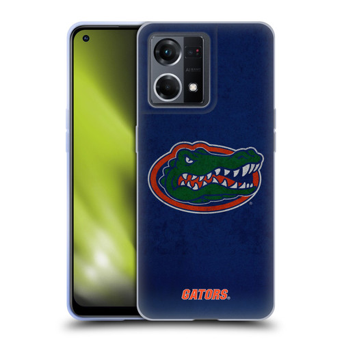 University Of Florida UF University Of Florida Distressed Look Soft Gel Case for OPPO Reno8 4G