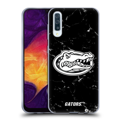 University Of Florida UF University Of Florida Black And White Marble Soft Gel Case for Samsung Galaxy A50/A30s (2019)