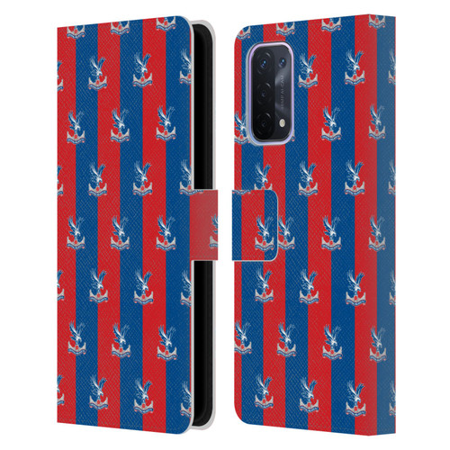 Crystal Palace FC Crest Pattern Leather Book Wallet Case Cover For OPPO A54 5G