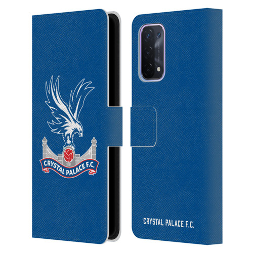 Crystal Palace FC Crest Plain Leather Book Wallet Case Cover For OPPO A54 5G
