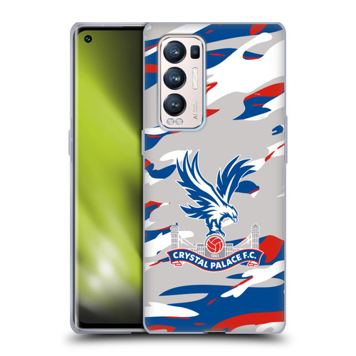 Crystal Palace FC Crest Camouflage Soft Gel Case for OPPO Find X3 Neo / Reno5 Pro+ 5G