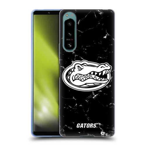 University Of Florida UF University Of Florida Black And White Marble Soft Gel Case for Sony Xperia 5 IV