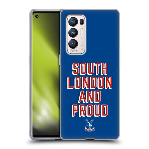 Crystal Palace FC Crest South London And Proud Soft Gel Case for OPPO Find X3 Neo / Reno5 Pro+ 5G