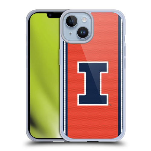 University Of Illinois U Of I University Of Illinois Football Jersey Soft Gel Case for Apple iPhone 14