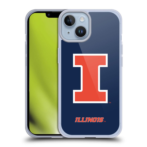 University Of Illinois U Of I University Of Illinois Plain Soft Gel Case for Apple iPhone 14