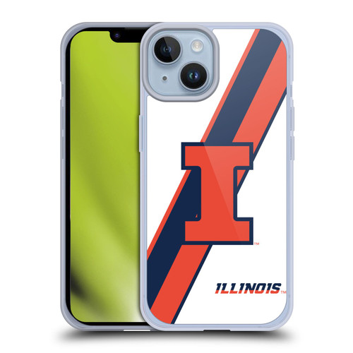 University Of Illinois U Of I University Of Illinois Stripes Soft Gel Case for Apple iPhone 14