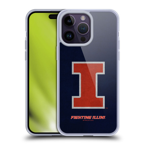 University Of Illinois U Of I University Of Illinois Distressed Look Soft Gel Case for Apple iPhone 14 Pro Max