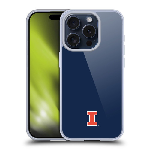 University Of Illinois U Of I University Of Illinois Fighting Illini Soft Gel Case for Apple iPhone 15 Pro