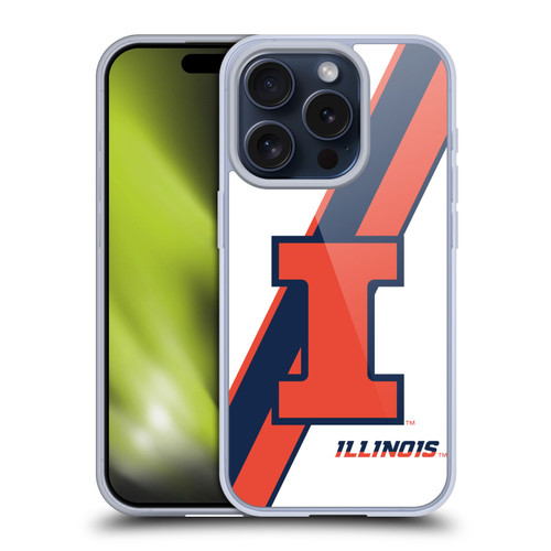 University Of Illinois U Of I University Of Illinois Stripes Soft Gel Case for Apple iPhone 15 Pro