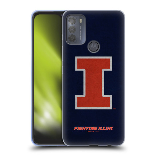 University Of Illinois U Of I University Of Illinois Distressed Look Soft Gel Case for Motorola Moto G50